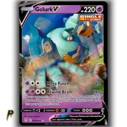 Pokemon Evolving Skies Golurk V 070/203 Ultra Rare Holo Card NM - Image 1