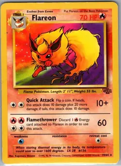 Flareon 19/64 Non Holo Jungle - Pokemon Card - LP - Image 1