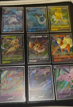 Eevee Evolutions V Promo Complete SWSH 9 Card Set Eeveelutions Pokemon TCG NM - Image 1