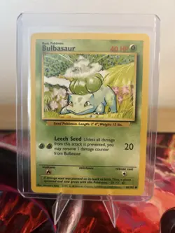 Bulbasaur 44/102 Base Set Unlimited Common Card 1999 - Image 1