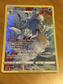 Pokemon Kingdra Rare Holo Card Full Art Collectors Item - Image 1