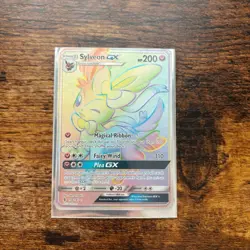 Pokemon Sylveon GX Full Art Rainbow Rare – Authentic Trading Card - Image 1