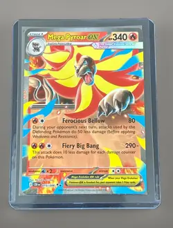Mega Pyroar ex 15/86 Double Rare Pokemon Chaos Rising NM - Fresh Pull - Image 1