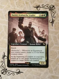 Barret, Avalanche Leader (Extended Art) #166 (NM) Final Fantasy FIC Magic MTG - Image 1