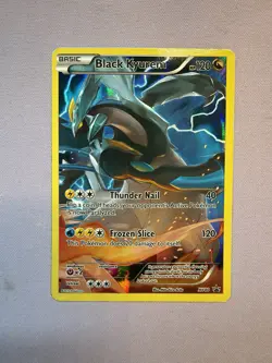 Pokemon TCG Black Kyurem XY80 Full Art Black Star Holo - Image 1