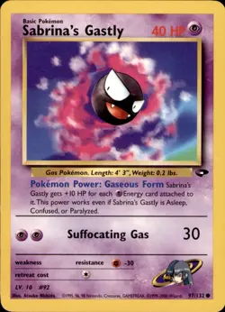 Sabrina's Gastly Gym Challenge 2000 97/132 Common Pokemon NM - Image 1