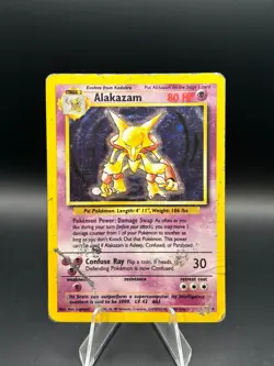 Alakazam 1/102 Holo Holo Rare Base Set Unlimited Pokemon Holo HP - Image 1