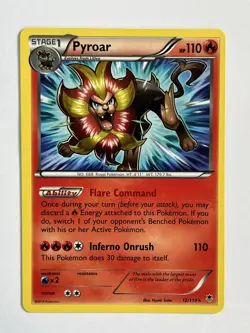 Pokemon TCG Pyroar Phantom Forces 12/119 Regular Non Holo Exclusive LP See Photo - Image 1