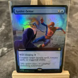 Spider-Sense Extended Art Foil 0254 Marvel's Spider-Man MTG NEAR MINT - Image 1