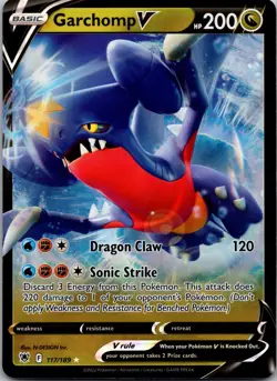 Garchomp V Holo Ultra Rare SWSH10: Astral Radiance 117/189 NM Pokemon - Image 1