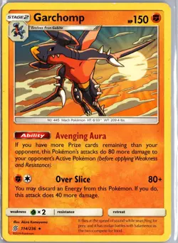 Garchomp 114/236 Rare Unified Minds Pokemon Moderately Played - Image 1