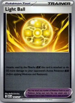 Light Ball 191/217 Uncommon Ascended Heroes Pokemon Reverse Holo Near Mint - Image 1