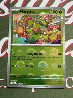 Pokemon TCG Black Bolt Maractus 008/086 Reverse Holo Pokeball Pack Fresh Mint - Image 1