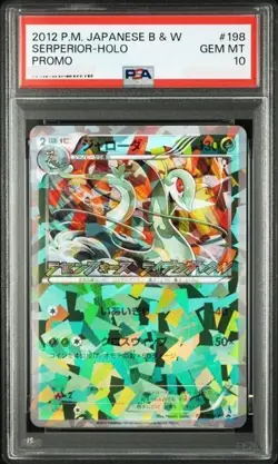 PSA 10 2012 Pokemon Japanese SERPERIOR-HOLO BLACK & WHITE PROMO #198 - Image 1