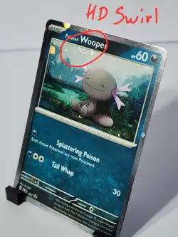 Pokemon Paldean Wooper SVP 041 - Black Star Cosmo Holo Rare - HD SWIRL ERROR #1 - Image 1