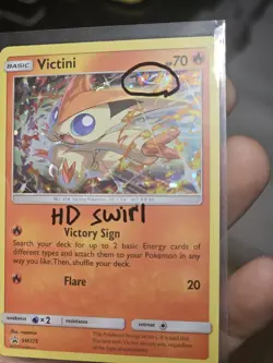 Pokemon TCG Victini - SM225 Holo Promo Sun & Moon Promo Holo LP HD Swirl!! - Image 1