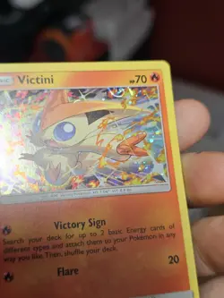 Pokemon TCG Victini - SM225 Holo Promo Sun & Moon Promo Holo LP HD Swirl!! - Image 3