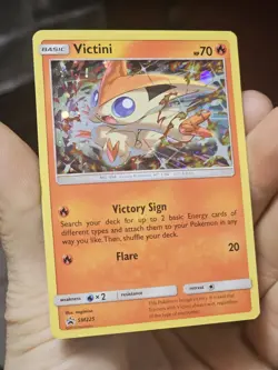 Pokemon TCG Victini - SM225 Holo Promo Sun & Moon Promo Holo LP HD Swirl!! - Image 4