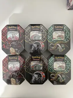 Pokemon Paldean Fates Set of 6 ex Tins Sealed Case x2 of each - Image 1