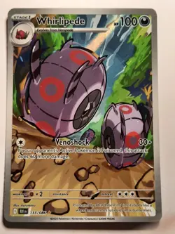 Whirlipede 133/086 Holo Illustration Rare Black Bolt Pokemon NEAR MINT - Image 1