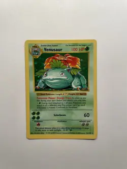 🔥 Venusaur Shadowless Holo Rare 15/102 Base Set Unlimited LP Pokemon TCG 🔥 - Image 1