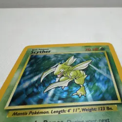 Pokemon TCG Scyther 10/64 Jungle Holo Rare Unlimited 70HP No Symbol Error - Image 3