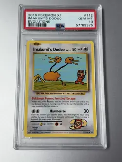 The Pokemon Company ImakuniU's Doduo 112/108 Evolutions Secret Rare EN PSA 10 - Image 1