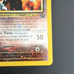 Pokemon TCG Entei 34/53 Wotc Promo Reverse Holo EN 80HP Basic with Swirl - Image 3
