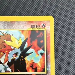 Pokemon TCG Entei 34/53 Wotc Promo Reverse Holo EN 80HP Basic with Swirl - Image 4