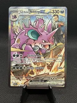 Pokemon TCG Team Rockets Nidoking EX 233/182 Destined Rivals LP - Image 1