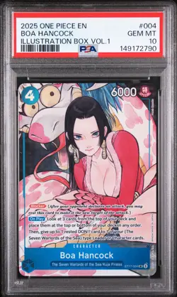 2025 ONE PIECE PROMOS ILLUSTRATION BOX VOL.1 #004 BOA HANCOCK PSA 10 - Image 1