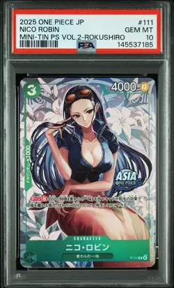 PSA10 One Piece Promo Nico Robin P-112 Mini-tin Pack Set vol.2 KOUSHI ROKUSHIRO - Image 1