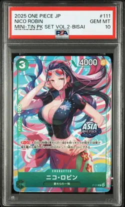 PSA10 One Piece Promo Nico Robin P-112 Mini-tin Pack Set vol.2 BISAI - Image 1