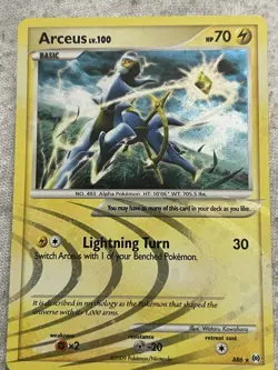Pokemon TCG Arceus AR6 Platinum Holo Foil Card Mint Condition - Image 1