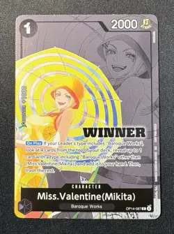 One Piece TCG Miss Valentine (Mikita) Winner OP14-087 Rare - Image 1