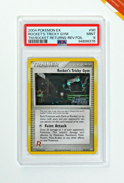 Pokemon PSA 9 Rocket's Tricky Gym 90 Stamped EX Team Rocket Returns 2004 English - Image 1