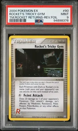 Pokemon PSA 9 Rocket's Tricky Gym 90 Stamped EX Team Rocket Returns 2004 English - Image 2