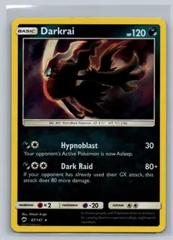 Pokemon TCG Darkrai 87/147 Holo Rare - 2017 SM Burning Shadows - Image 1