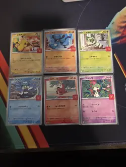 Complete Set Of 6 Pikachu 020/M-P McDonald's Promo 2025 Pokemon Card Japanese - Image 1
