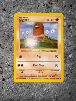 Pokemon TCG Cards SHADOWLESS Base Set Diglett 47/102 LP - Image 3