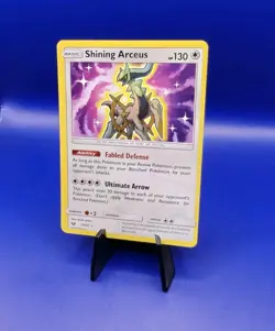 Shining Arceus 57/73 Sun & Moon Shining Legends Pokemon Card TCG Nintendo 2017 - Image 2