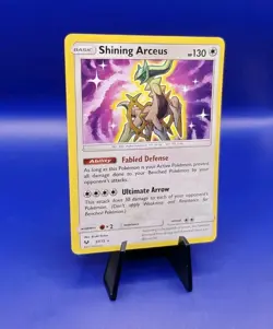 Shining Arceus 57/73 Sun & Moon Shining Legends Pokemon Card TCG Nintendo 2017 - Image 3