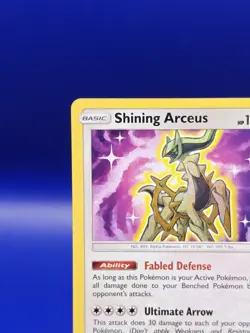 Shining Arceus 57/73 Sun & Moon Shining Legends Pokemon Card TCG Nintendo 2017 - Image 4