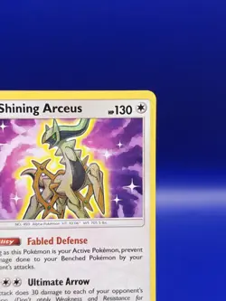 Shining Arceus 57/73 Sun & Moon Shining Legends Pokemon Card TCG Nintendo 2017 - Image 5