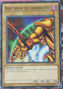 YUGIOH - Right Arm of the Forbidden One LDK2-ENY05 - Common - Unlimited Ed - NM - Image 1