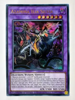 Yugioh Azamina Ilia Silvia 25LP-EN010 Ultra Rare Limited Edition - Image 2