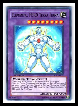 Elemental Hero Terra Firma LCGX-EN075 Super Rare 1st Edition Yugioh 2338 - Image 1