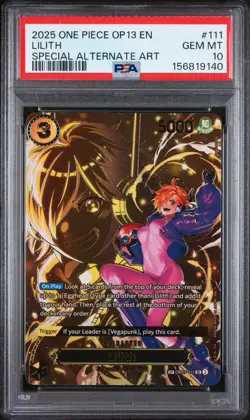 2025 ONE PIECE OP13-CARRYING ON HIS WILL SPECIAL ALTERNATE ART LILITH PSA 10 - Image 1