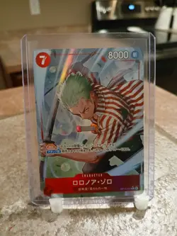 One Piece TCG Roronoa Zoro Alt Art Japanese OP14-015 Azure's Sea - Image 1
