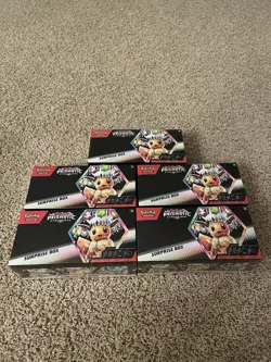 Pokemon TCG Scarlet And Violet Prismatic Evolutions Surprise Box Lot Of 5 - Image 1